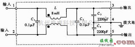 滤波器电路中的电磁干扰滤波器的原理电路  第1张