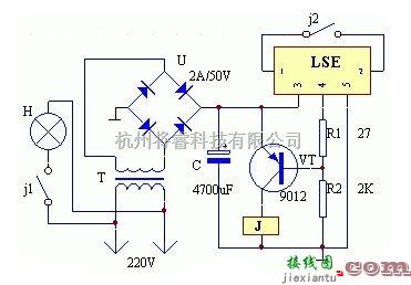 光电电路中的闪烁电灯制作电路图  第1张