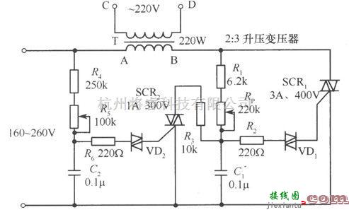 稳压电源中的双向可控硅构成的交流稳压器电路图  第1张