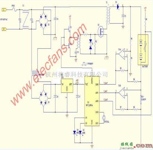 充电电路中的单片机控制的电动车充电器电路图  第1张