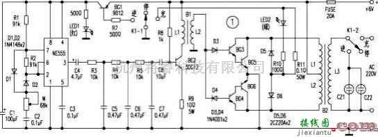 逆变电源中的一款具备应急功能的逆变器电路图  第1张