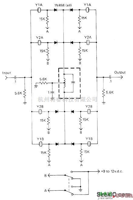滤波器中的二极管交换四晶体中频滤波器
  第1张