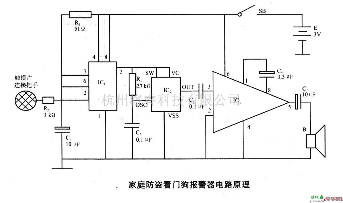 报警控制中的家庭防盗看门狗报警器  第1张