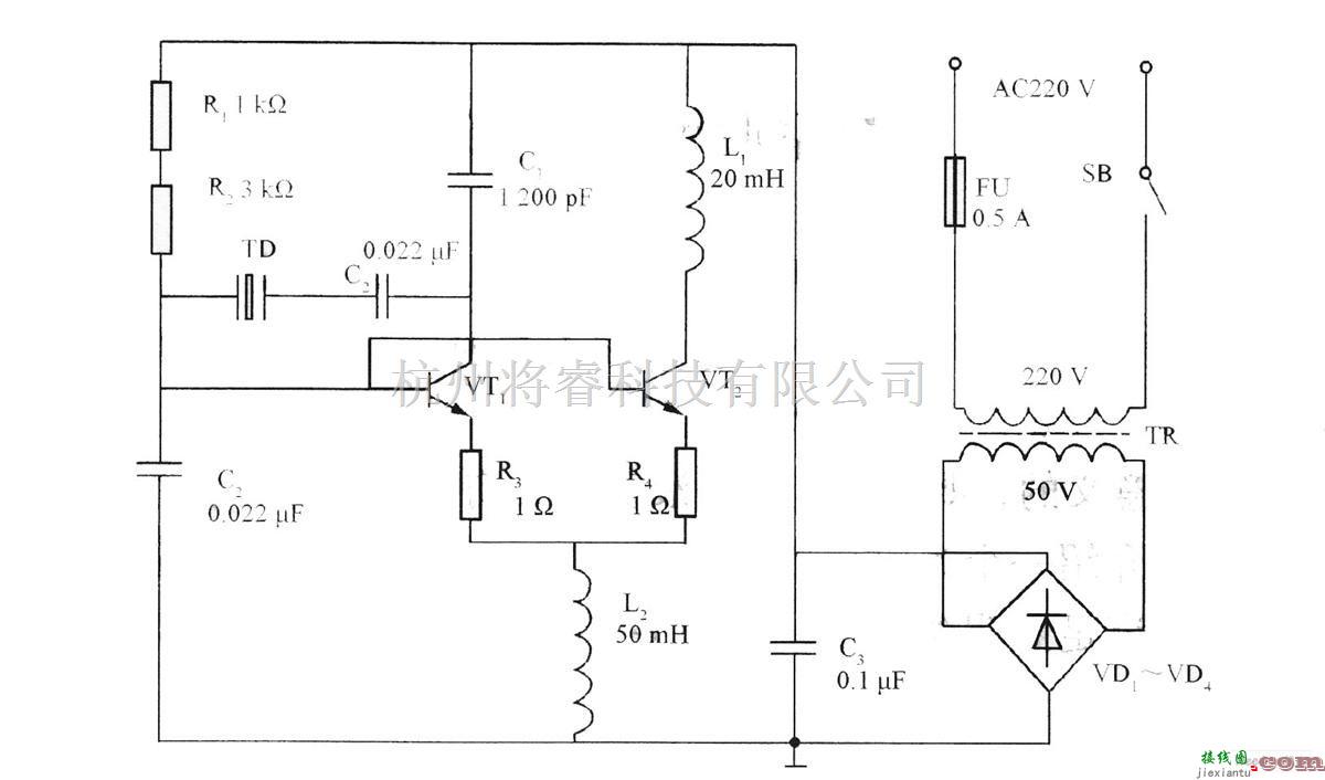 浴缸节能加氧器电路原理图  第1张