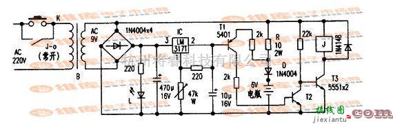 充电电路中的6V电瓶自动充电器电路  第1张