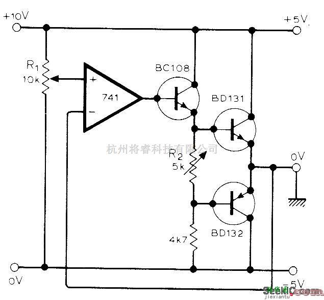 稳压电源中的±5V稳压分频器
  第1张