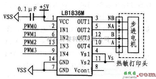 电机控制专区中的LB1836M构成的步进电机驱动电路  第1张