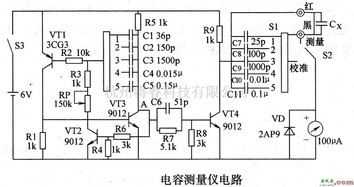 检测电路中的电容测量仪电路  第1张