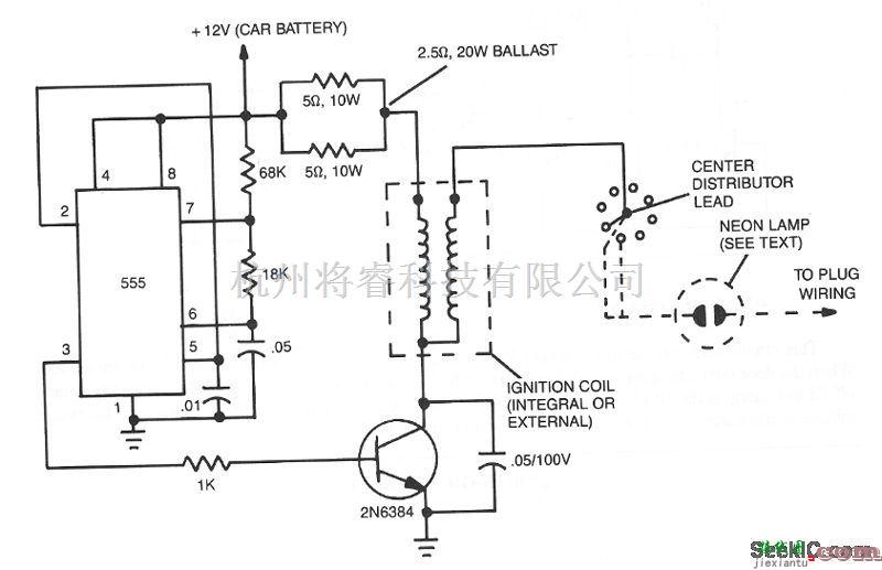 汽车电路图中的汽车点火替代电路  第1张