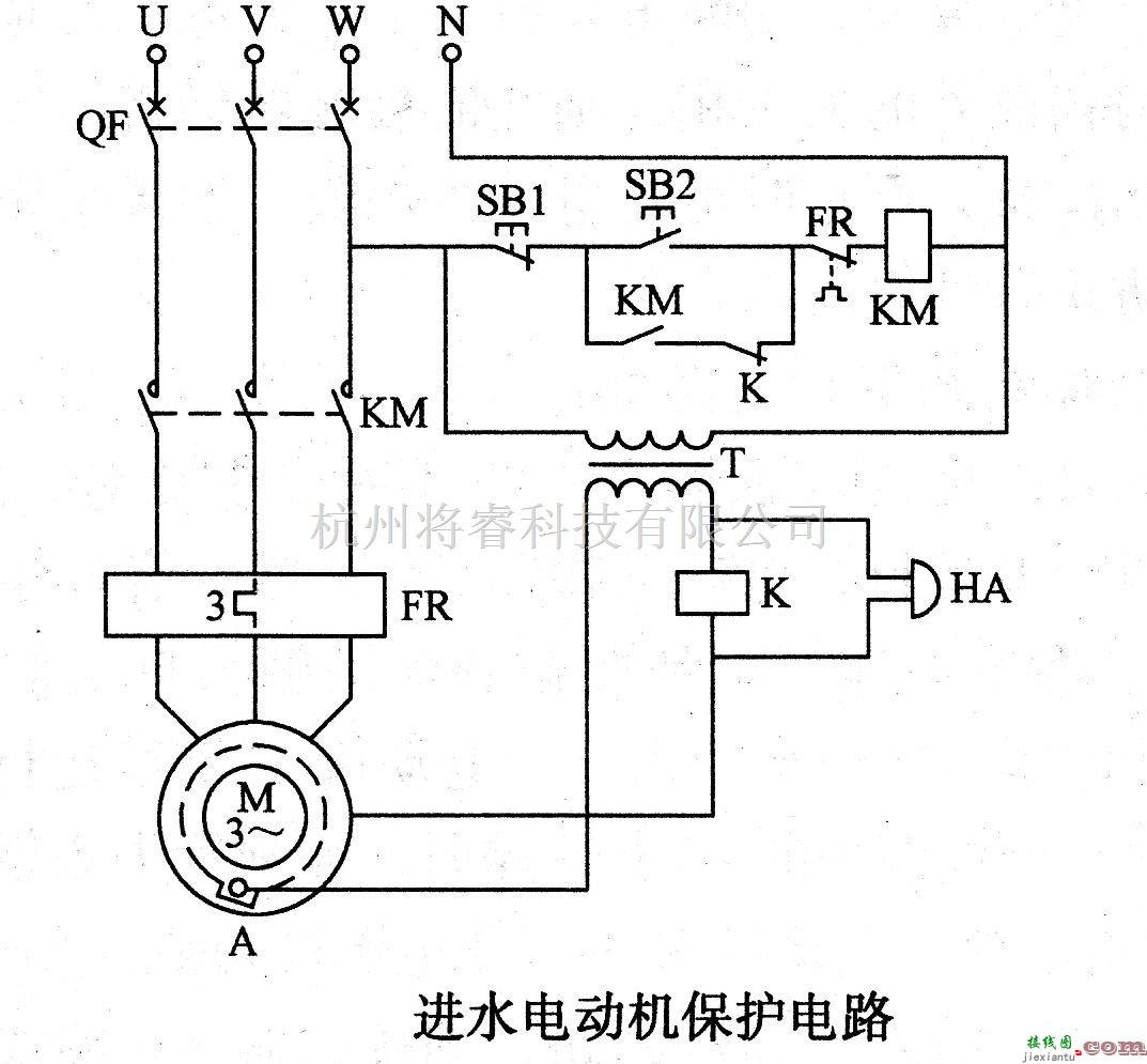 保护电路中的进水电动机保护电路  第1张