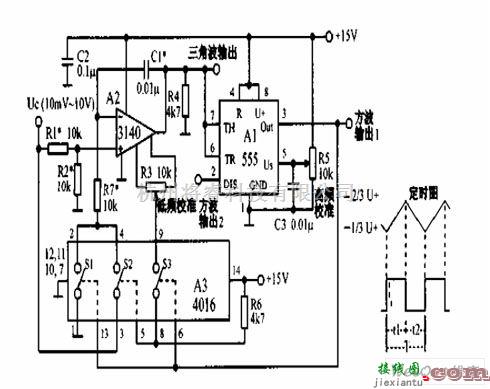 控制电路中的音乐线性压控振荡器电路图  第1张