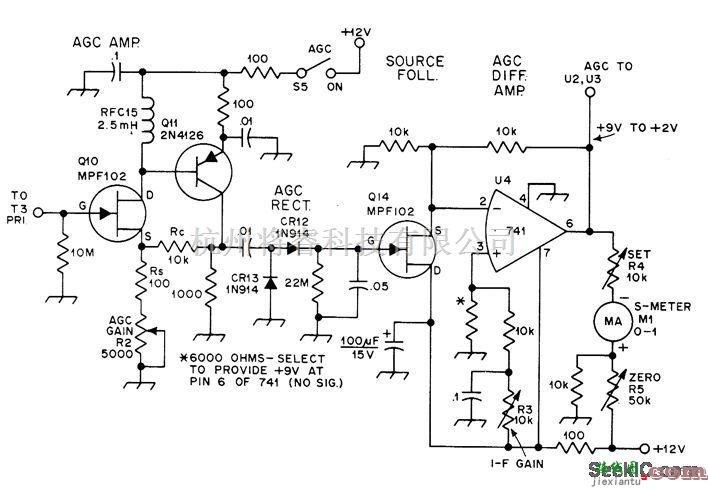 控制电路中的手动控制的AGC电路  第1张