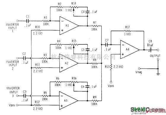 音频电路中的三输入混频器  第1张