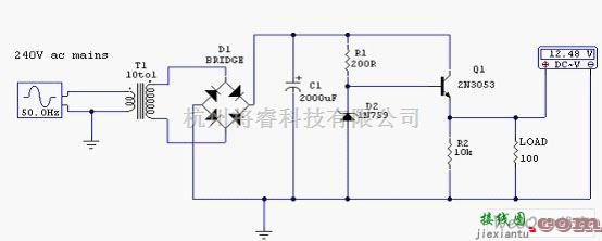 电源电路中的12伏稳压电源电路图  第1张