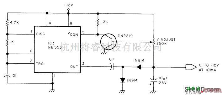 电源电路中的从+12V到0到-10V电路  第1张