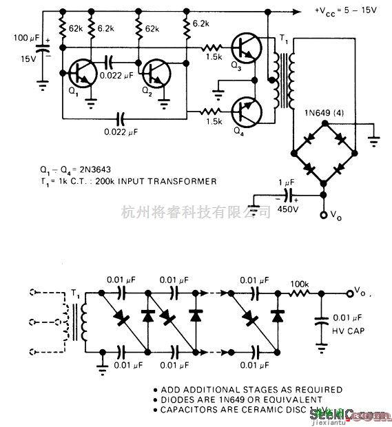 电源电路中的5V到400V电路  第1张