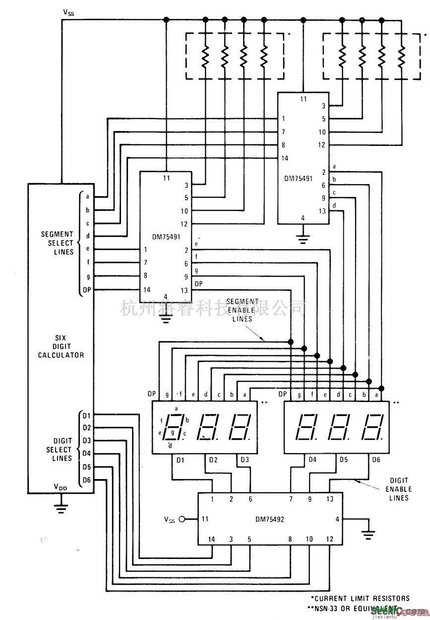 控制电路中的六数位驱动电路  第1张