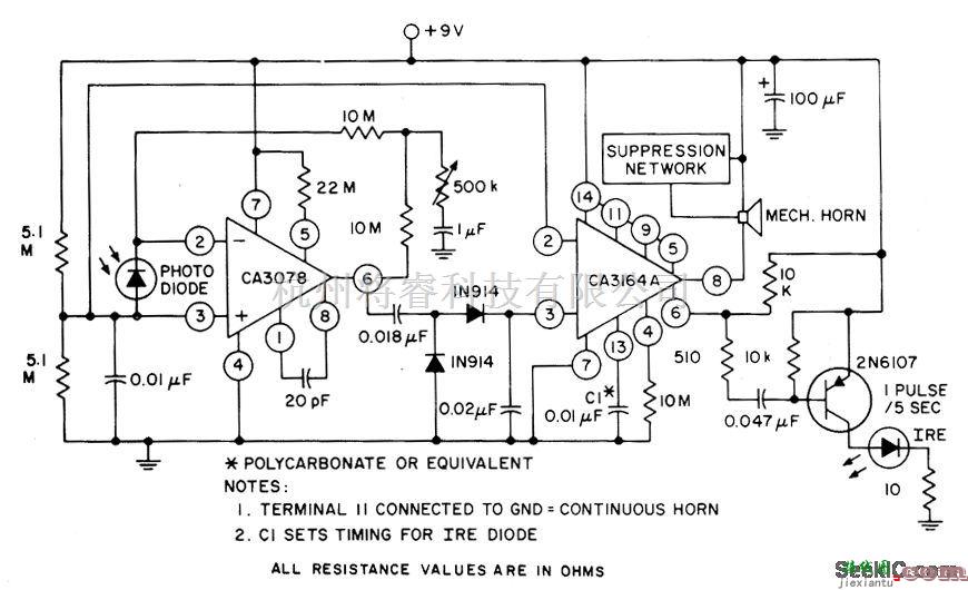 光电电路中的光电报警系统电路  第1张