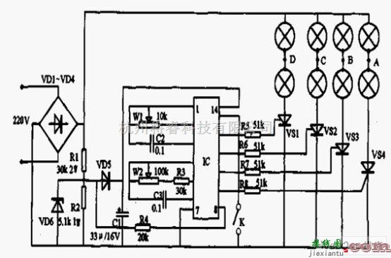 控制电路中的彩灯控制器电路  第1张