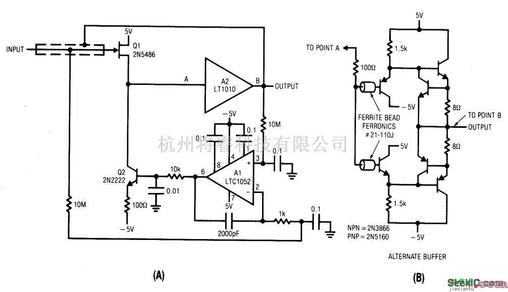 快速高输入阻抗的单位增益缓冲器  第1张