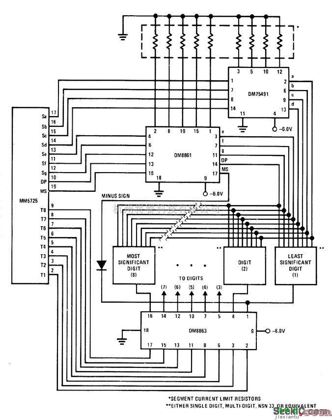 LED电路中的八数位的LED驱动器电路  第1张