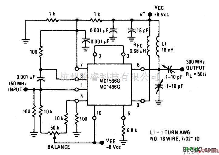 基础电路中的150-300MHz的倍增器电路  第1张