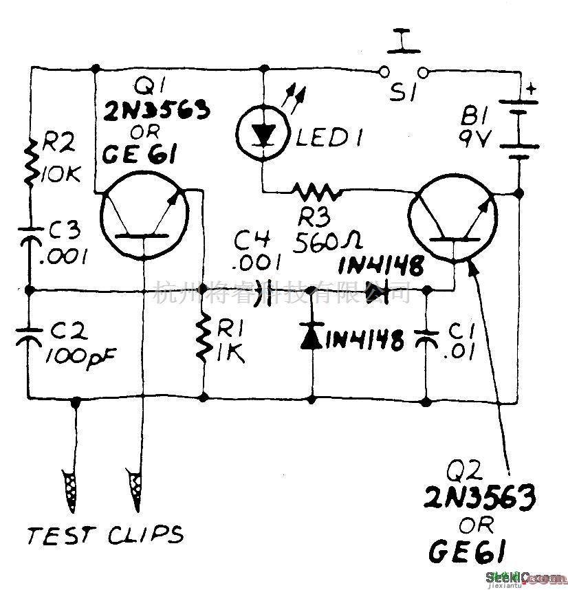 晶体试验器电路  第1张