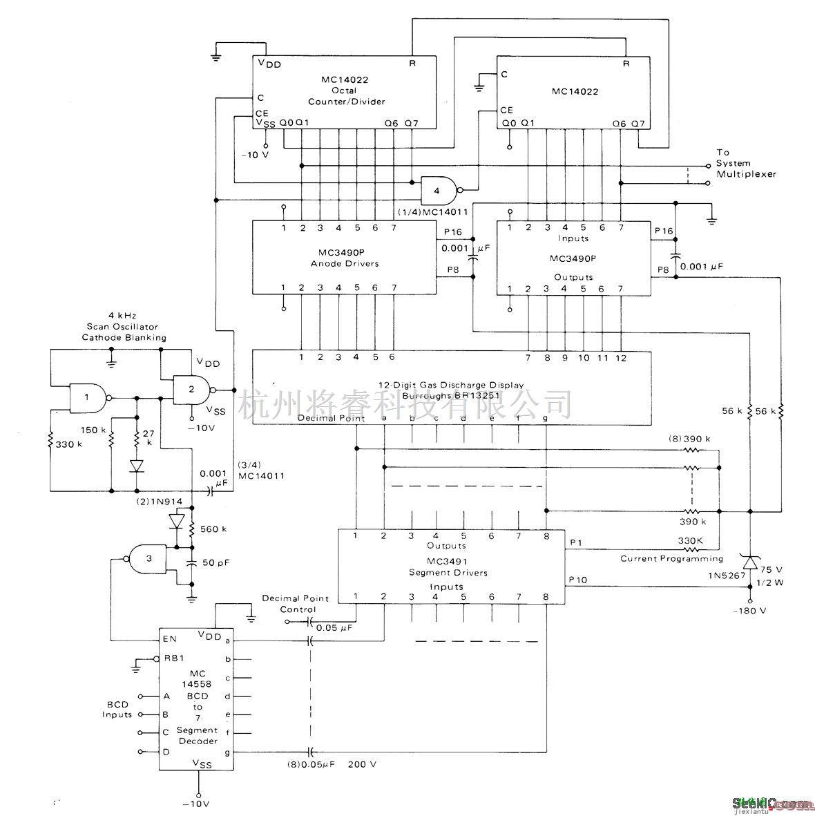12数位的气体放电电路  第1张