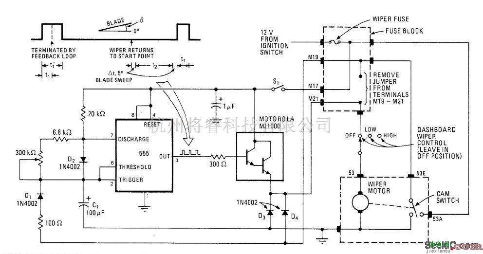 控制电路中的雨刮器延迟控制电路  第1张