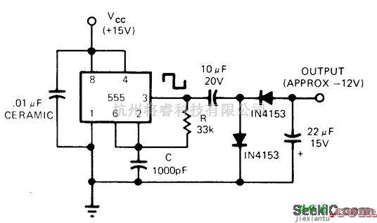 电源电路中的+15V至-12V电路  第1张