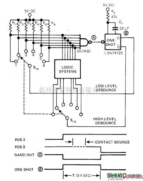 控制电路中的旋转开关去抖电路  第1张