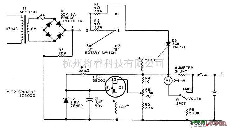 充电电路中的12V的单结型晶体管充电器  第1张