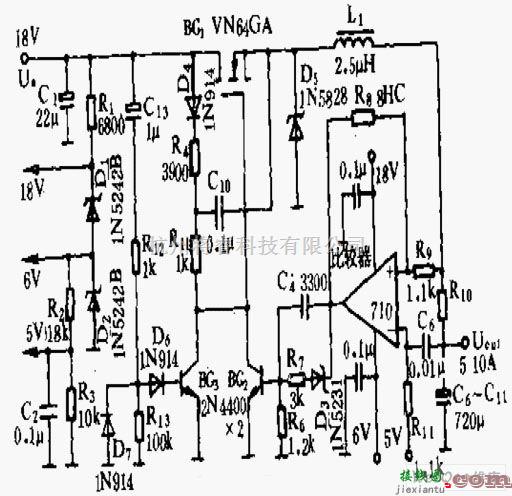 电源电路中的5V、10V、10A的VMOS开关电源电路  第1张