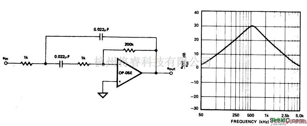 滤波器中的500赫兹带通滤波器电路  第1张