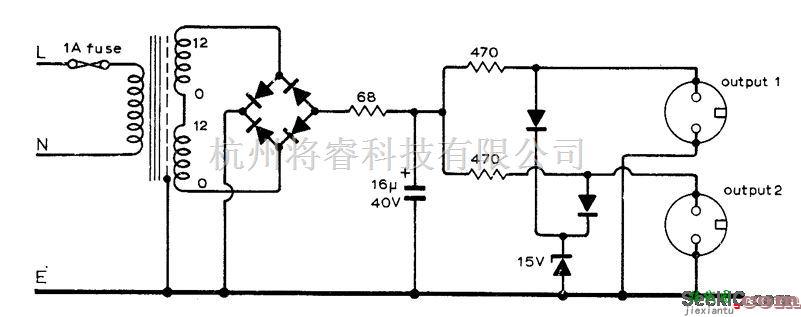 电源电路中的20mA 9.6V电源电路  第1张