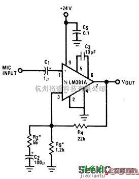 线性放大电路中的单端麦克风前置放大器  第1张