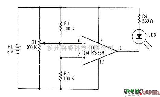 LED电路中的比较器驱动LED  第1张