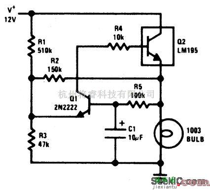 电源电路中的1A灯泡闪光电路  第1张
