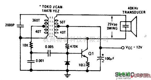 基础电路中的40千赫超声波发射器  第1张