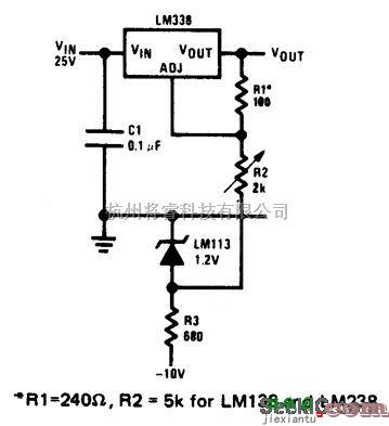 稳压电源中的0到20V稳压器  第1张