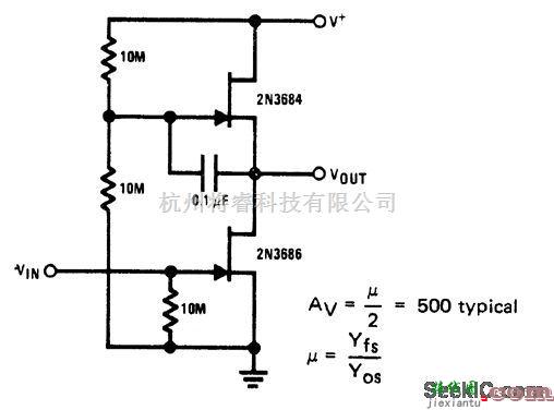 高增益JFET电路  第1张