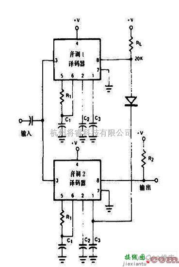 基础电路中的双音调译码器电路  第1张