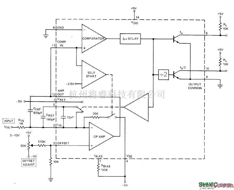 信号产生中的10赫兹到10千赫V/F电路  第1张