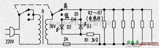 安全电压电热毯电路图  第1张