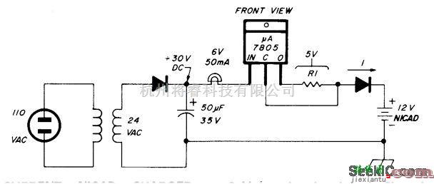 充电电路中的恒流镍镉电池充电器  第1张