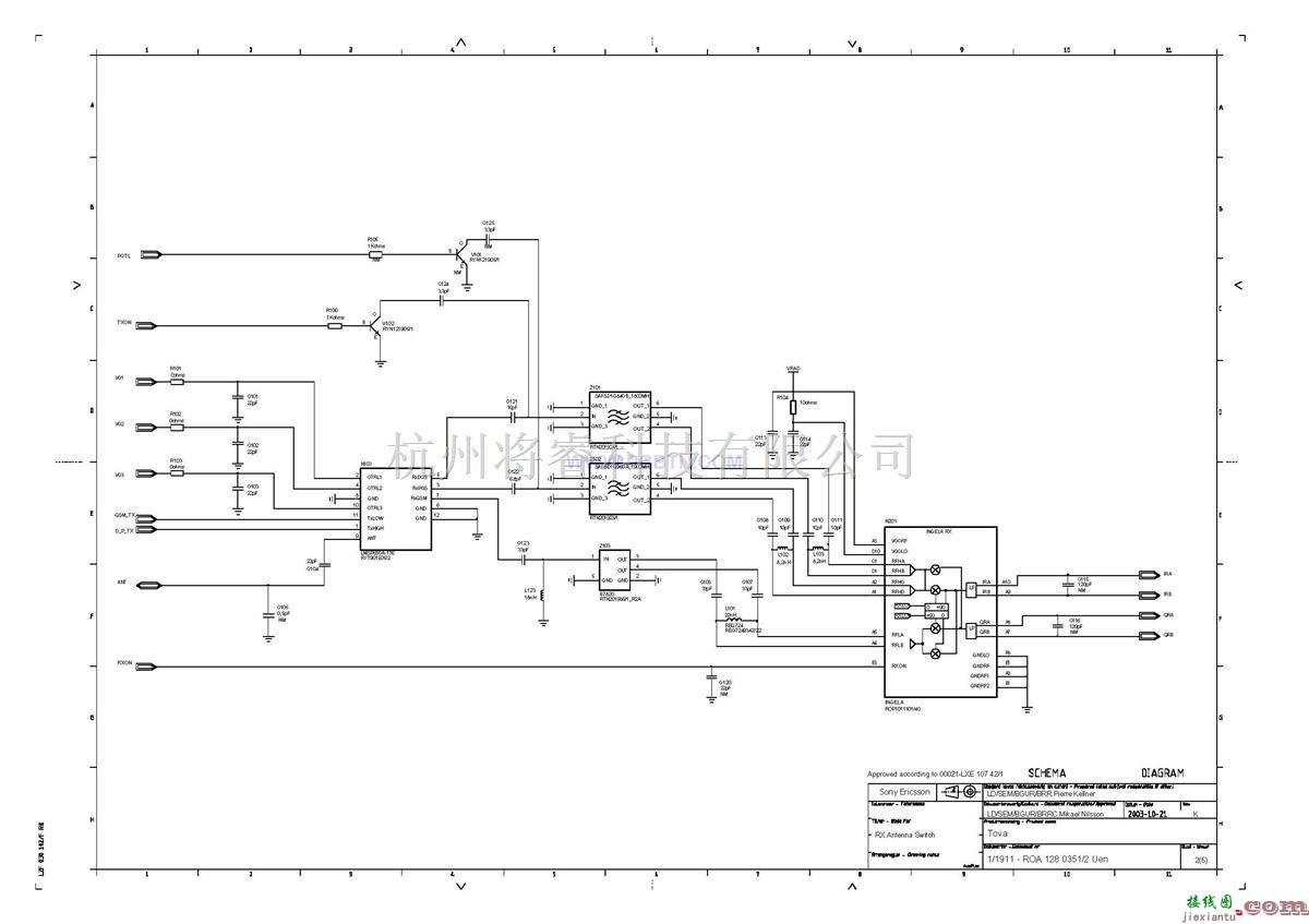 通信电路中的索爱T618原理线路图元件图设计4[_]2  第1张