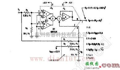 线性放大电路中的二次多项式发生器电路原理图  第1张