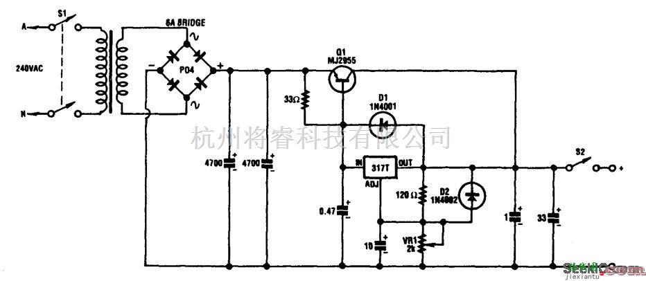 电源电路中的可调20V电源电路
  第1张