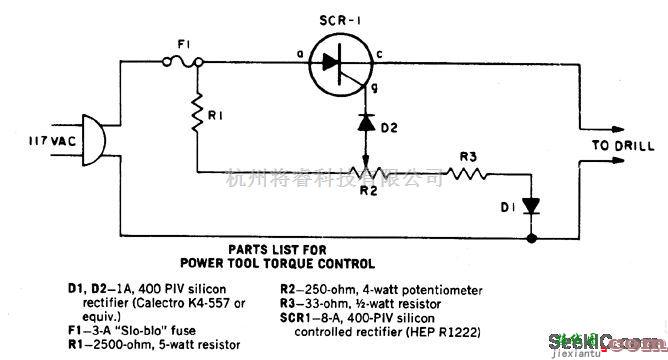 控制电路中的功率工具力矩控制电路  第1张