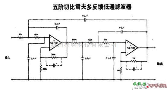 基础电路中的五阶切比雪夫多反馈低通滤波器  第1张